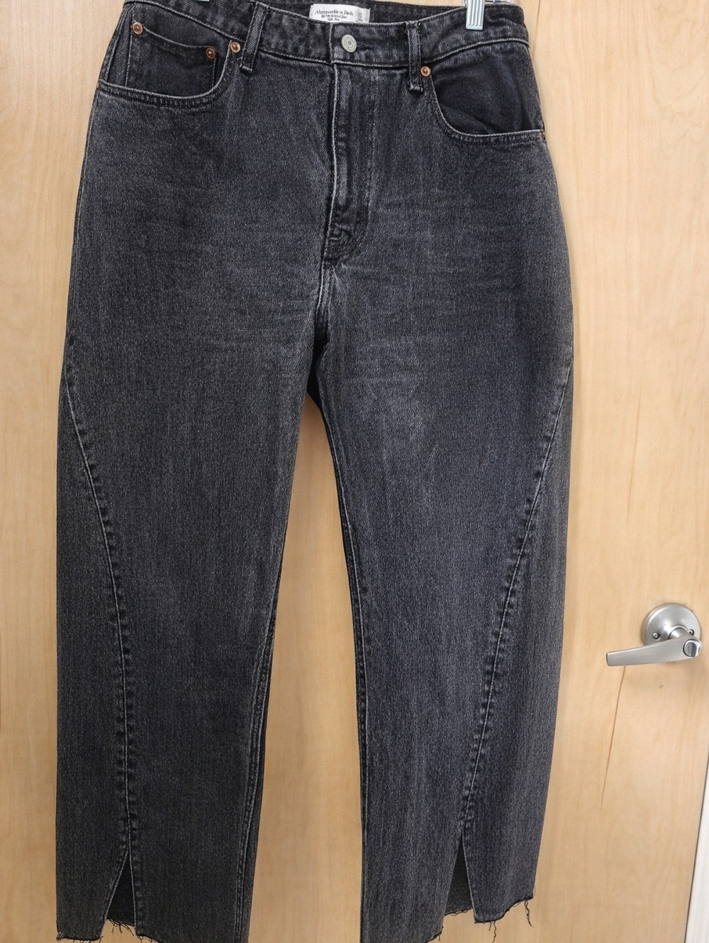 Abercrombie & Fitch Black Washed High-Rise Jeans